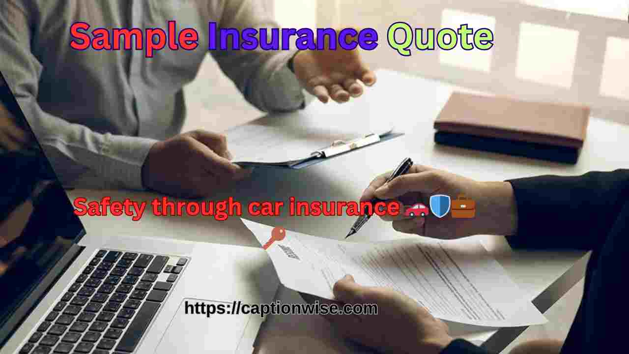 Sample Insurance Quote